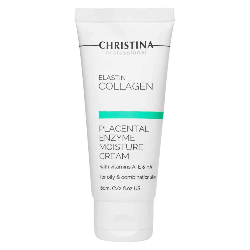 Elastin Collagen Placental Moisture Cream with Vitamins A, E and HA for oily skin - Увлажняющий крем c витаминами А, Е и гиалуроновой кислотой для жирной и комбинированной кожи «Эластин, коллаген, плацентарный фермент»