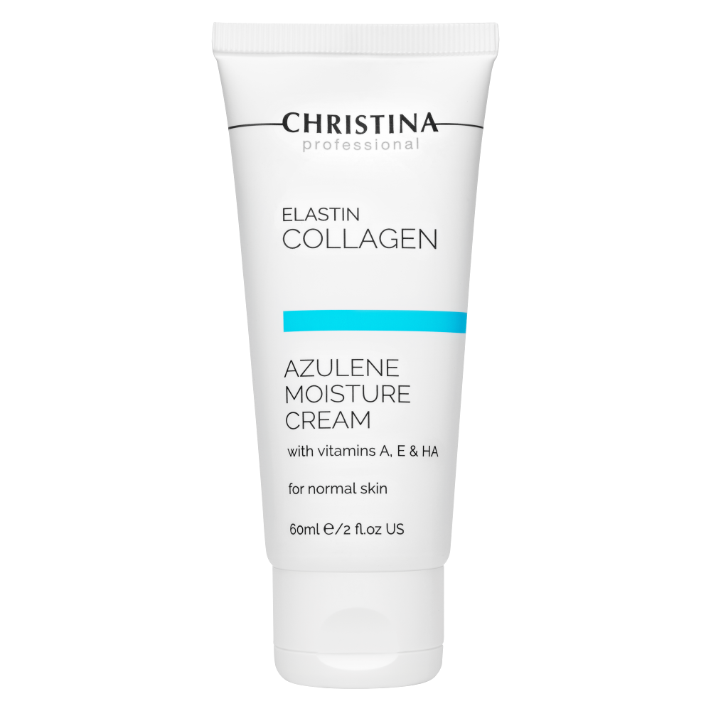 Elastin Collagen Azulene Moisture Cream with Vitamins A, E and HA for normal skin - Увлажняющий крем c витаминами А, Е и гиалуроновой кислотой для нормальной кожи «Эластин, коллаген, азулен»