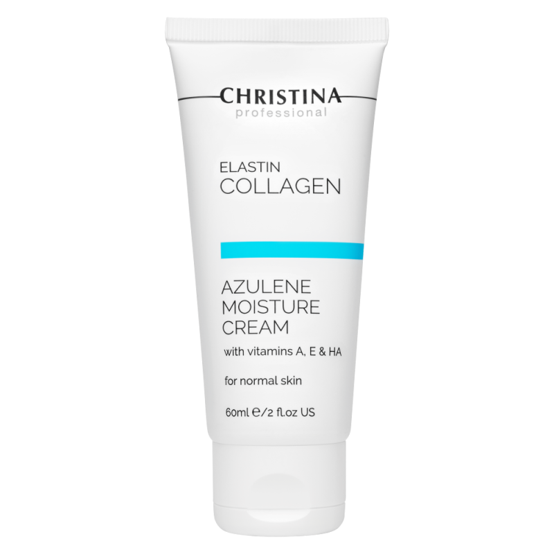 Elastin Collagen Azulene Moisture Cream with Vitamins A, E and HA for normal skin - Увлажняющий крем c витаминами А, Е и гиалуроновой кислотой для нормальной кожи «Эластин, коллаген, азулен»