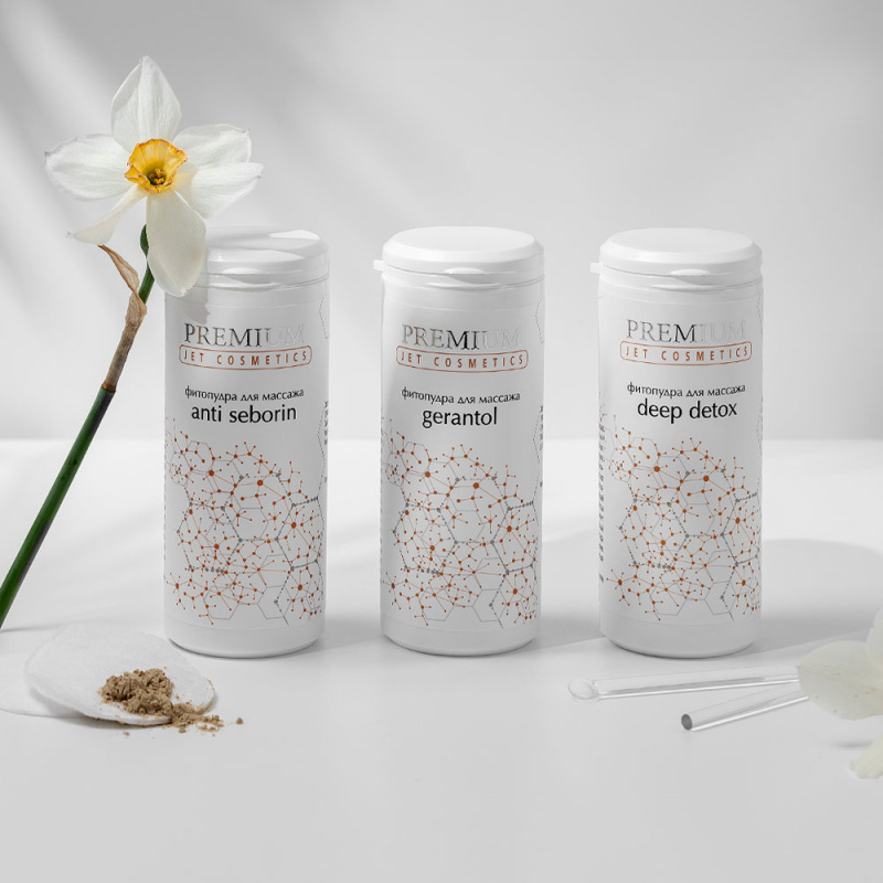 Фитопудра для массажа кожи лица Deep detox