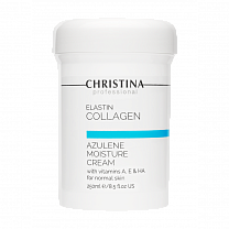 Elastin Collagen Azulene Moisture Cream with Vitamins A, E and HA for normal skin - Увлажняющий крем c витаминами А, Е и гиалуроновой кислотой для нормальной кожи «Эластин, коллаген, азулен»