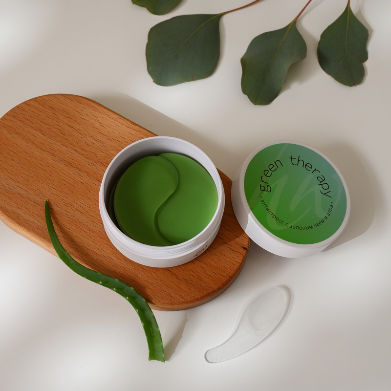 Гидрогелевые патчи антистресс с зеленым чаем и алоэ Green therapy